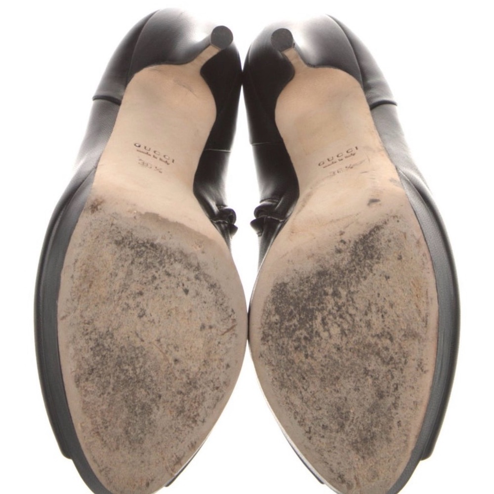 Gucci Black Leather Platform Pumps - Picture 5 of 5